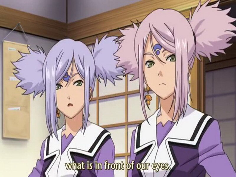 Two Anime Characters — Purple, Serious