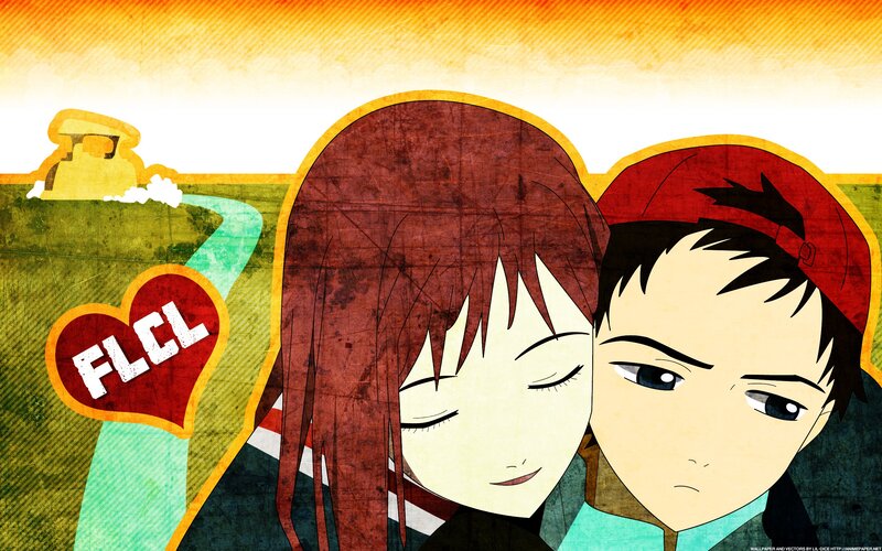 Two Anime Characters — Red, Calm, Sunset