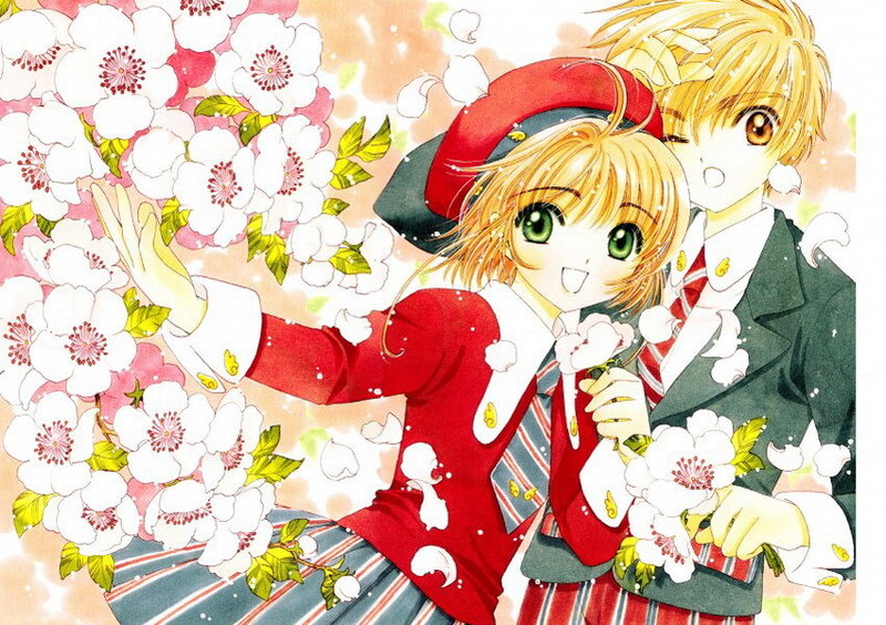 Two Anime Characters — Red, Cheerful, Spring
