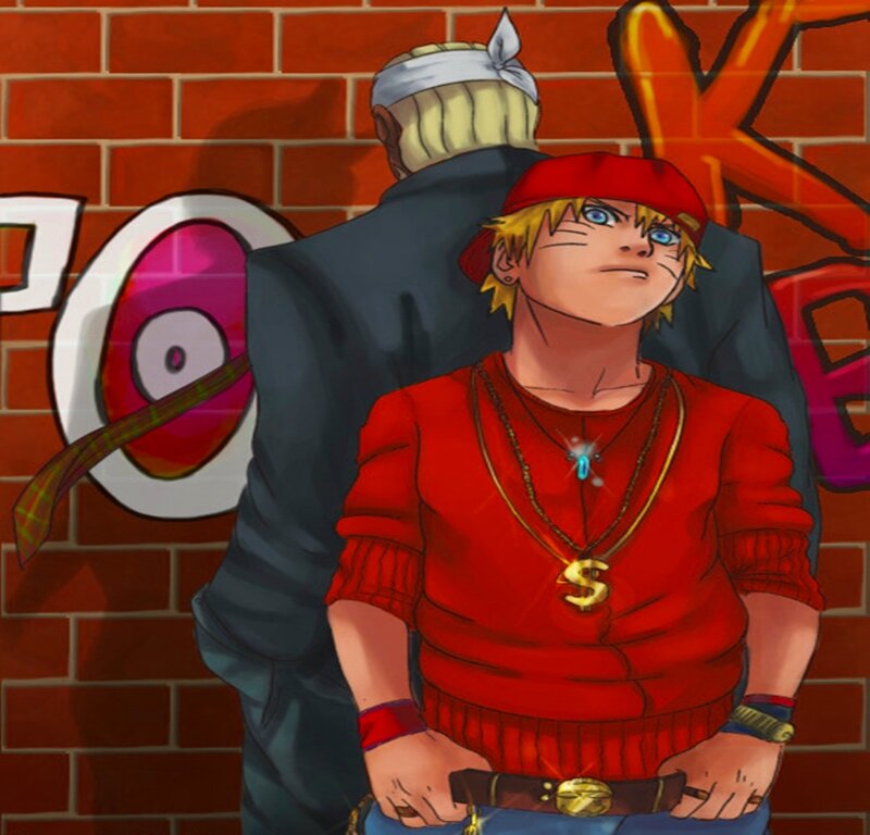Two Anime Characters — Red, Confident