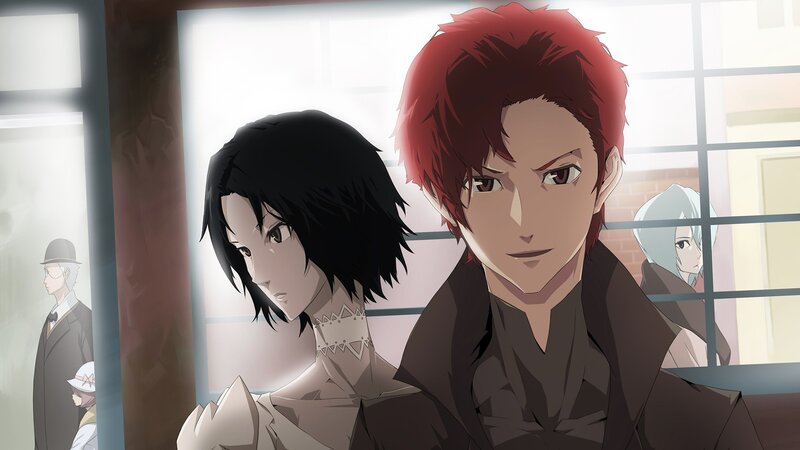 Two Anime Characters — Red, Dramatic, Afternoon, Window