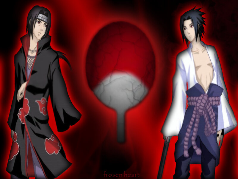 Two Anime Characters — Red, Dramatic, Akatsuki Cloak