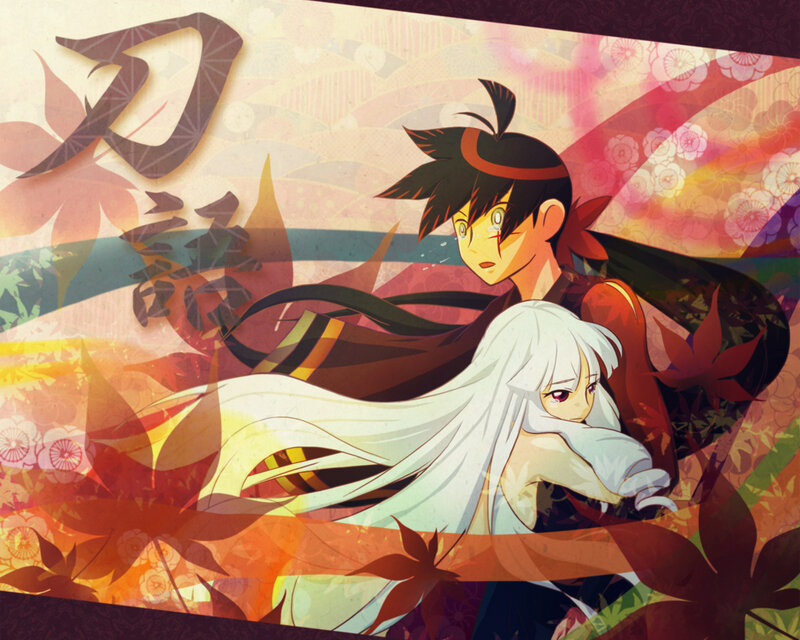 Two Anime Characters — Red, Dramatic, Autumn