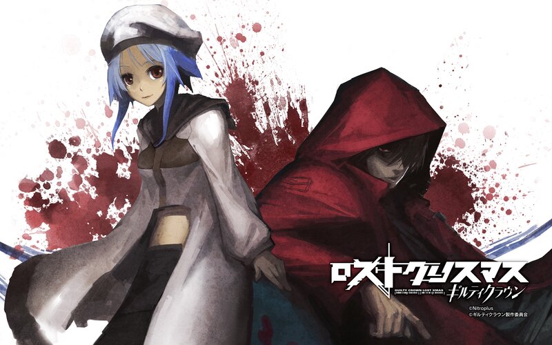 Two Anime Characters — Red, Dramatic, Blood Splatter