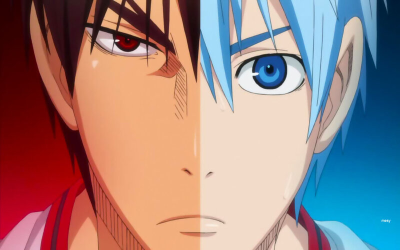Two Anime Characters — Red, Dramatic, Eyes