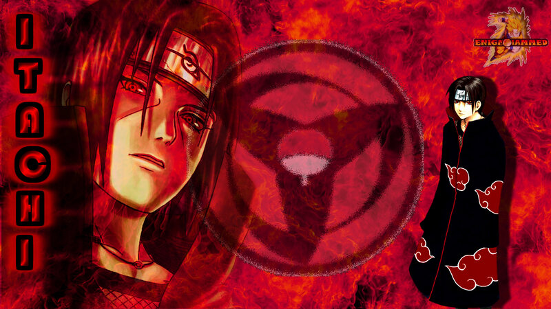 Two Anime Characters — Red, Dramatic, Flames