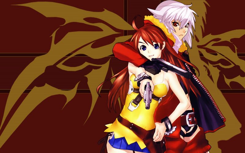 Two Anime Characters — Red, Dramatic, Gun, Red Hair
