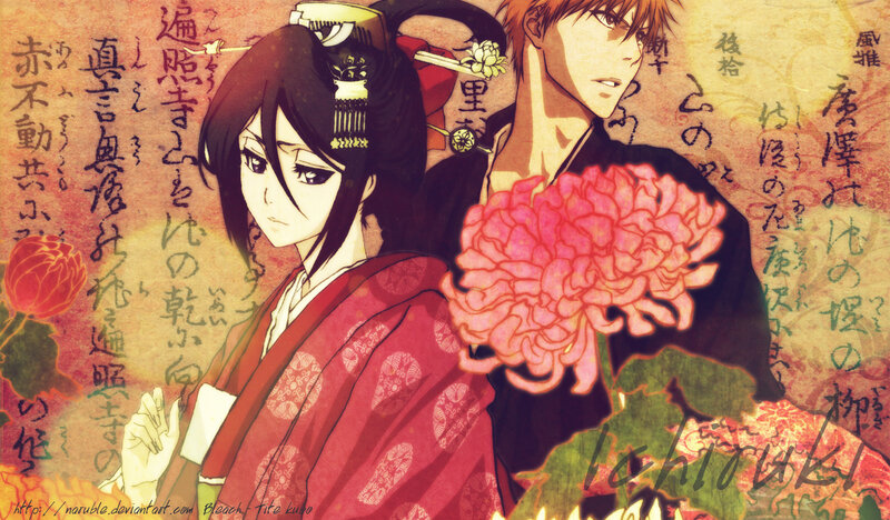 Two Anime Characters — Red, Dramatic, Kimono