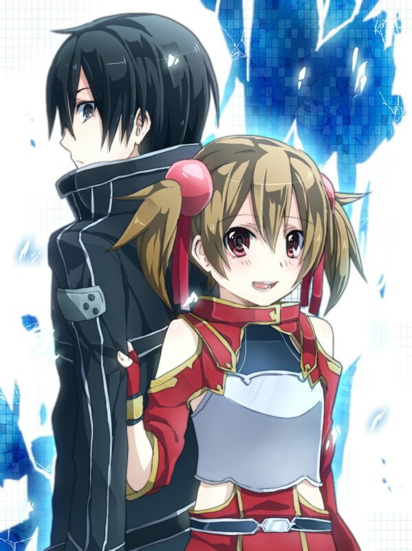 Two Anime Characters — Red, Dramatic, Male Character, Female Character