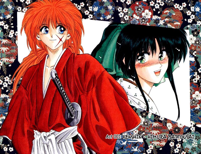 Two Anime Characters — Red, Dramatic, Manga, Sword, Kimono