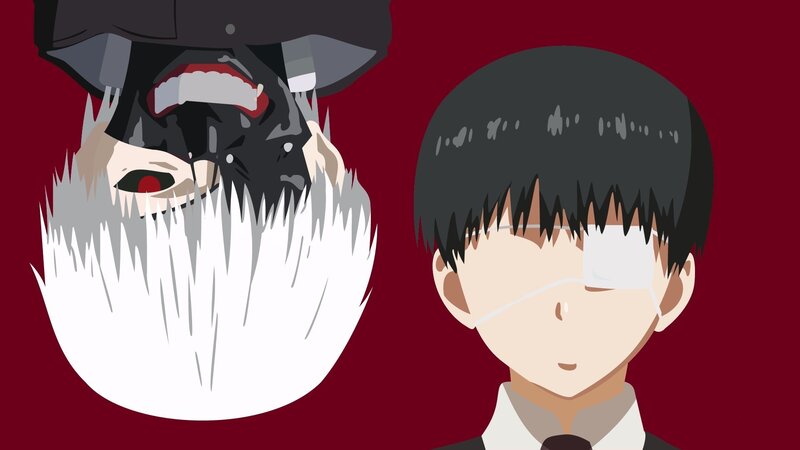 Two Anime Characters — Red, Dramatic, Mask, Eyepatch