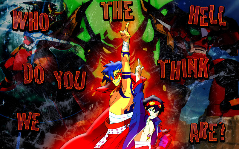 Two Anime Characters — Red, Dramatic, Mechs