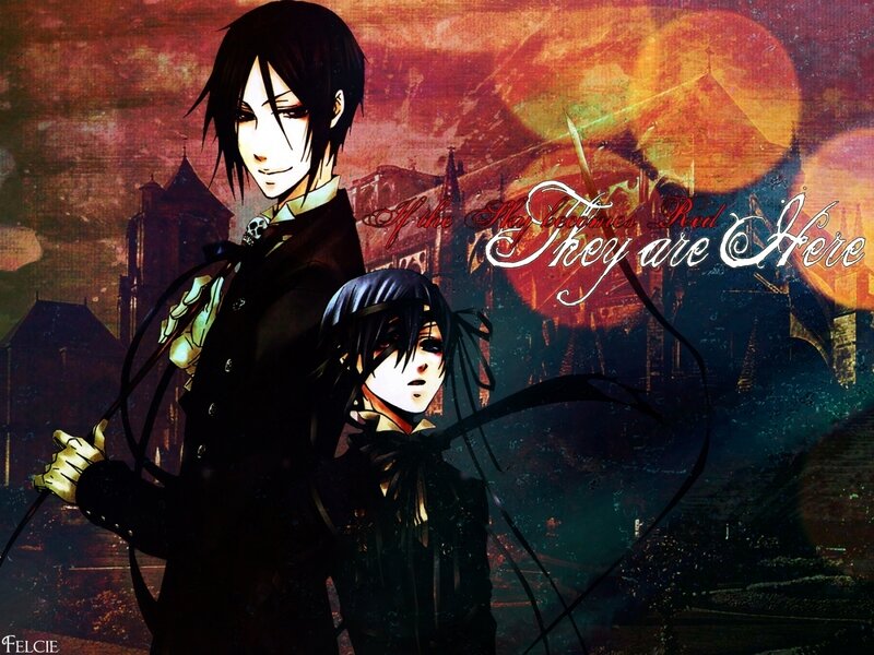 Two Anime Characters — Red, Dramatic, Night, Castles