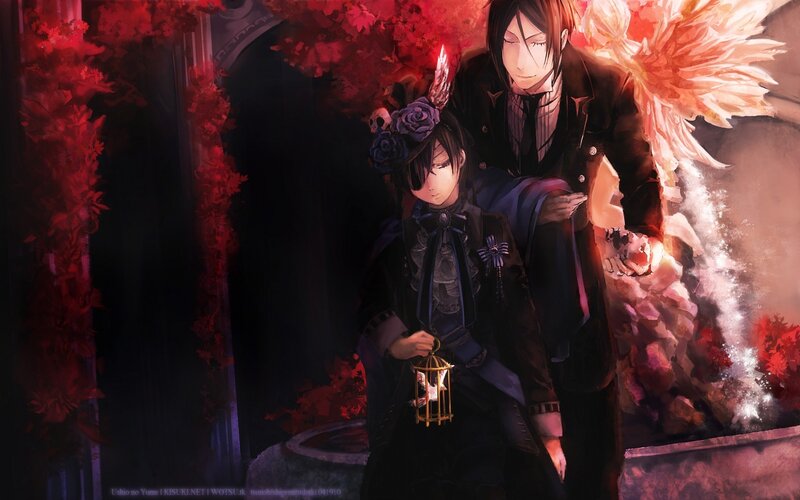 Two Anime Characters — Red, Dramatic, Night, Digital Art