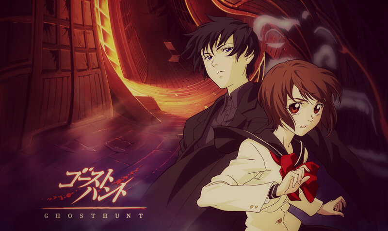 Two Anime Characters — Red, Dramatic, Night, School Uniform