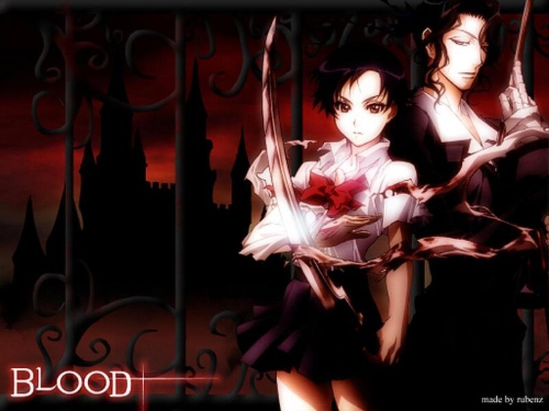 Two Anime Characters — Red, Dramatic, Night