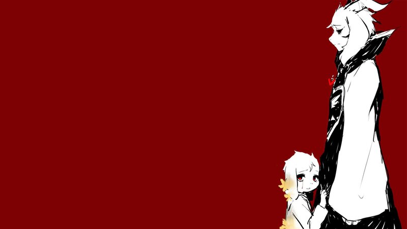 Two Anime Characters — Red, Dramatic, Red Background, White Hair
