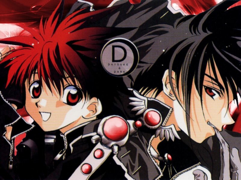 Two Anime Characters — Red, Dramatic, Red Hair, Black Hair, Jackets