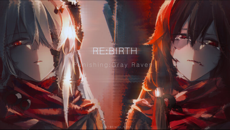 Two Anime Characters — Red, Dramatic, Sunset, Digital Art
