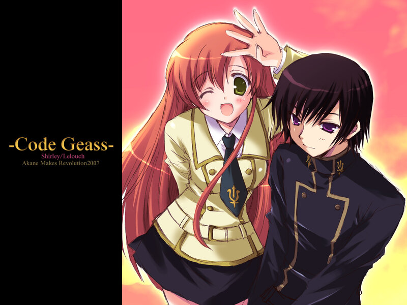 Two Anime Characters — Red, Dramatic, Sunset, School Uniforms