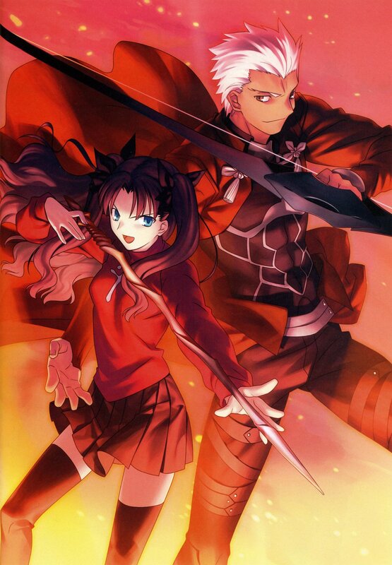 Two Anime Characters — Red, Dramatic, Sunset, Sword