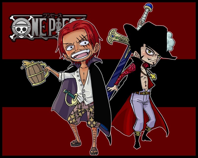 Two Anime Characters — Red, Dramatic, Sword, Barrel