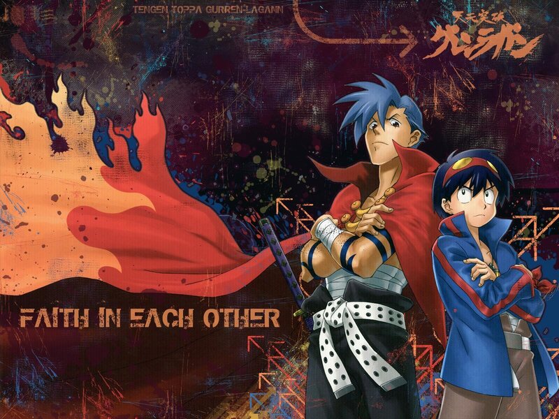 Two Anime Characters — Red, Dramatic, Sword, Cape, Fire