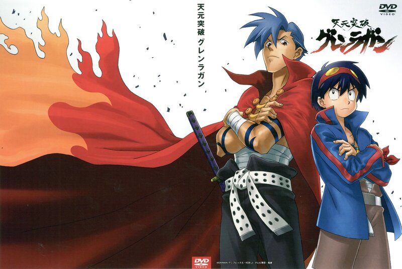 Two Anime Characters — Red, Dramatic, Sword, Fire, Cape