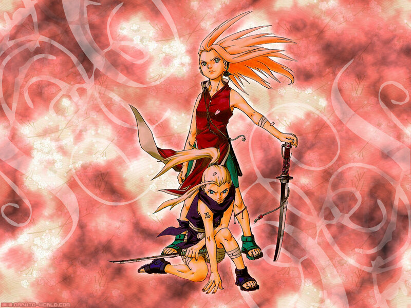 Two Anime Characters — Red, Dramatic, Swords, Spiky Hair
