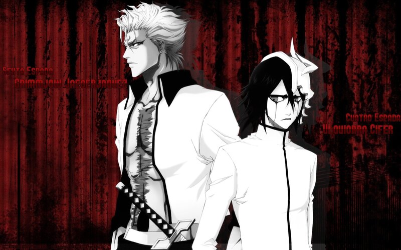 Two Anime Characters — Red, Dramatic, White Hair