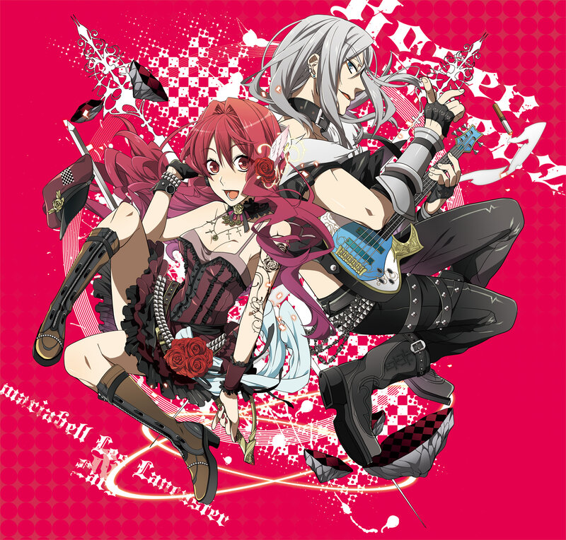Two Anime Characters — Red, Dynamic, Energetic