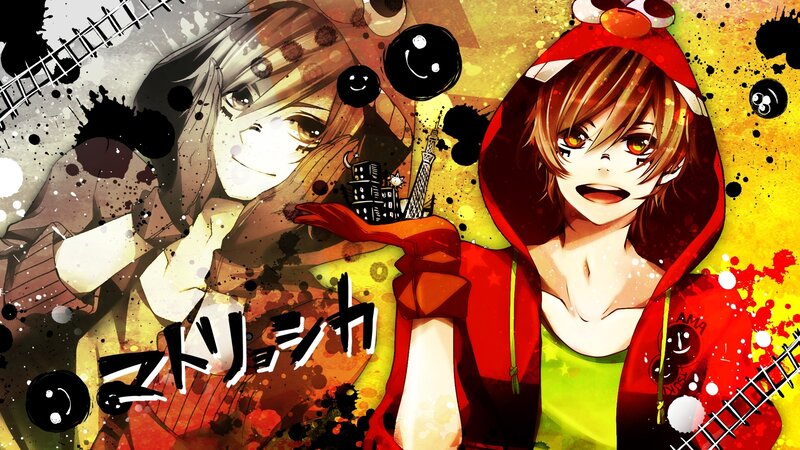 Two Anime Characters — Red, Energetic, Hoodie
