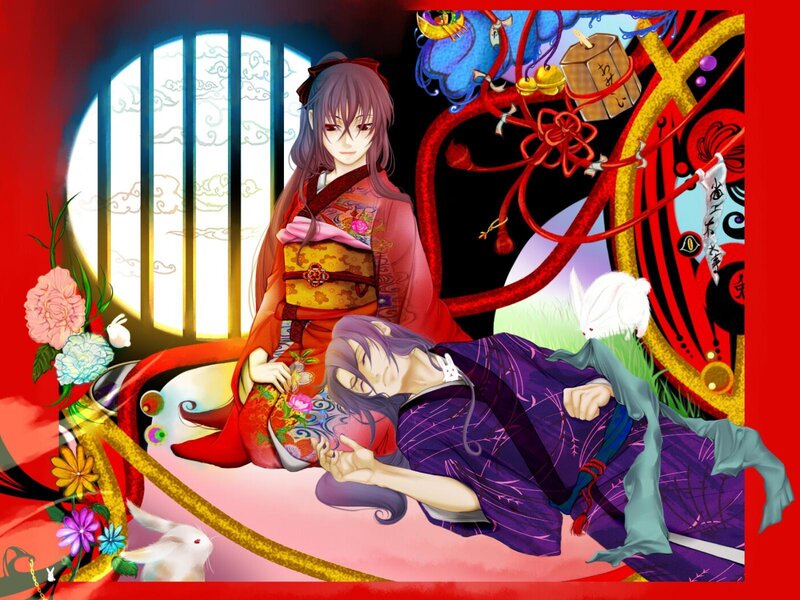 Two Anime Characters — Red, Serene