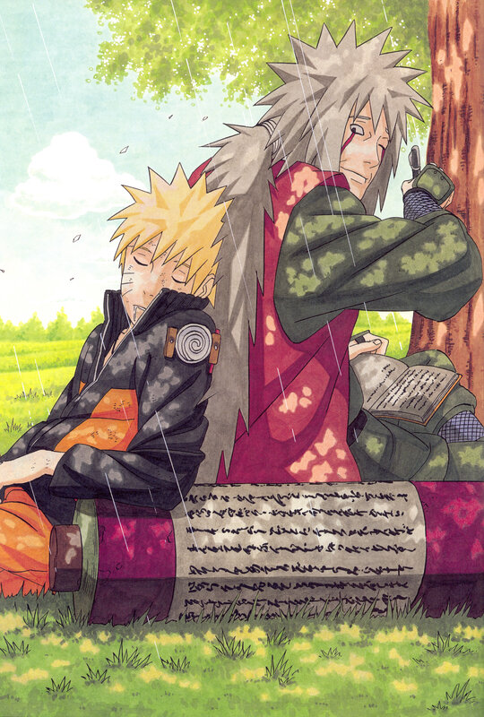 Two Anime Characters Resting — Green, Calm
