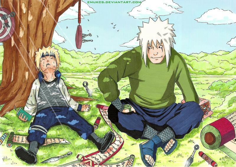 Two Anime Characters Resting