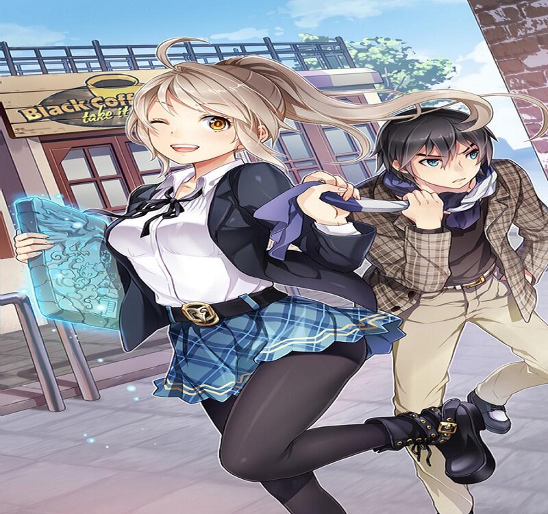 Two Anime Characters Running — Blue, Active