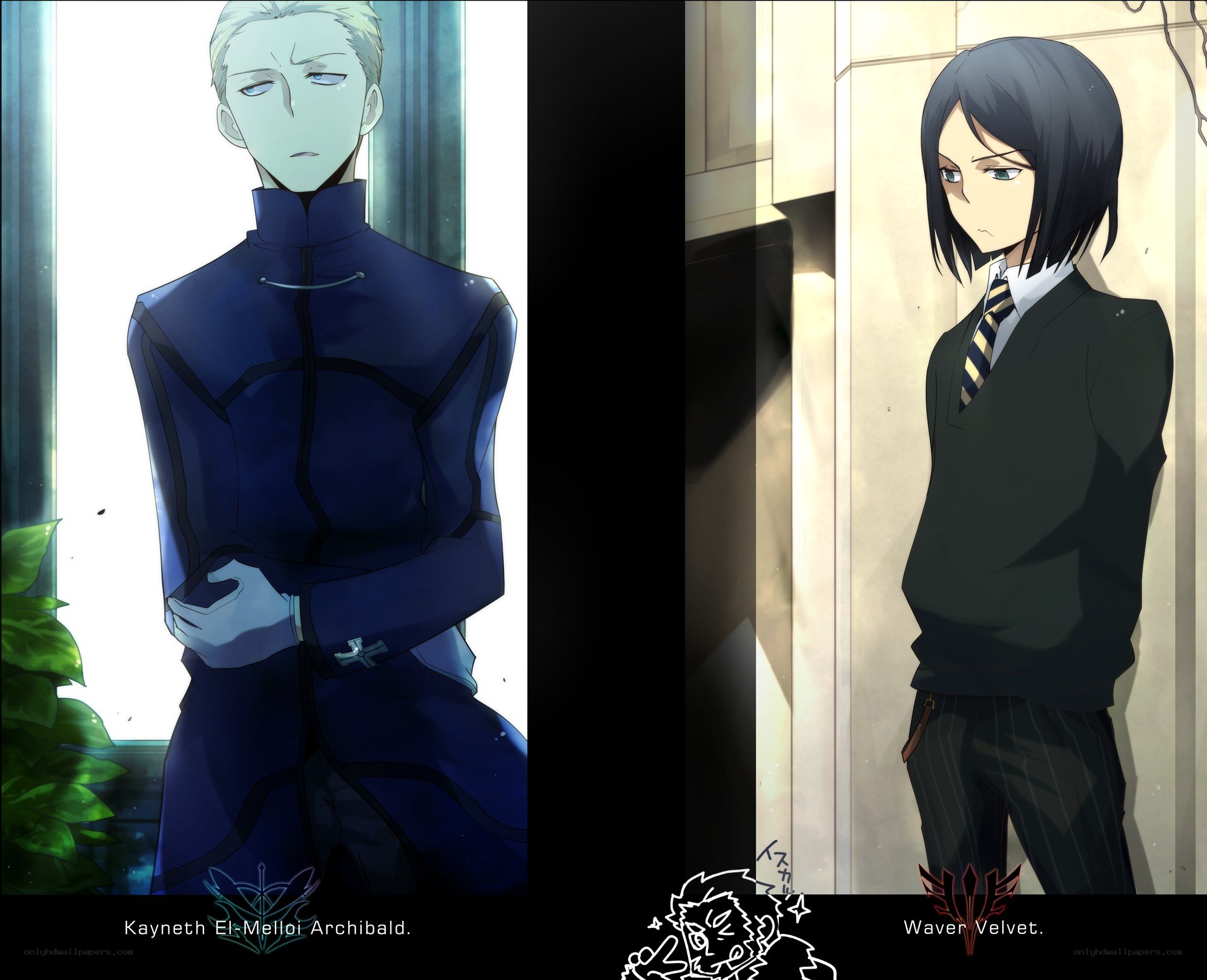 Two anime characters side by side