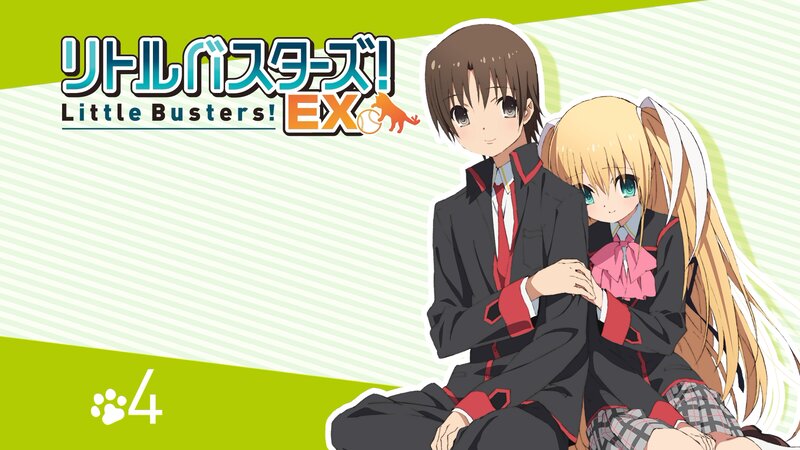 Two Anime Characters Sitting — Green, Calm, School Uniforms