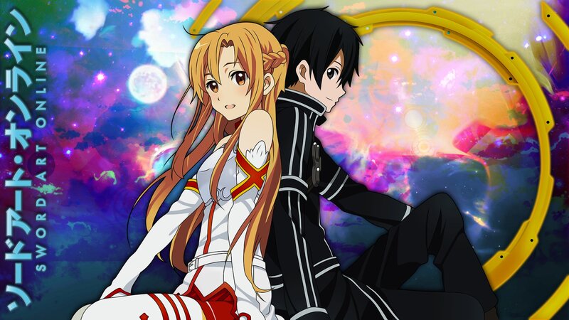 Two Anime Characters Sitting — Purple, Dramatic, Anime Art