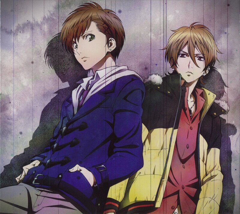 Two anime characters sitting together