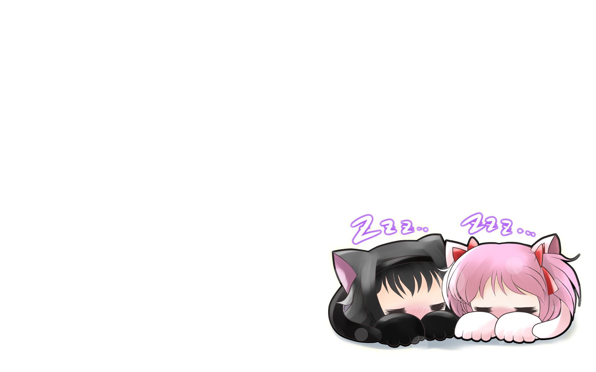 two anime characters sleeping