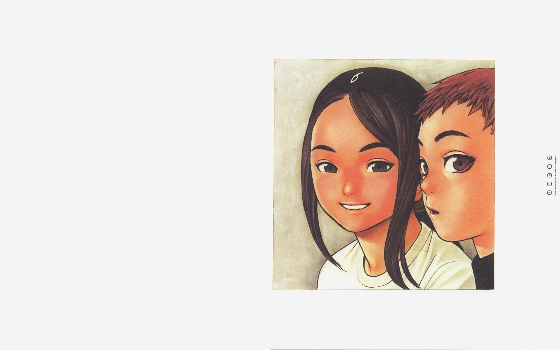 two anime characters smiling