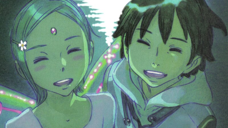 two anime characters smiling