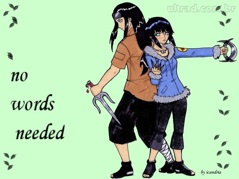 Two Anime Characters Standing — Light Green