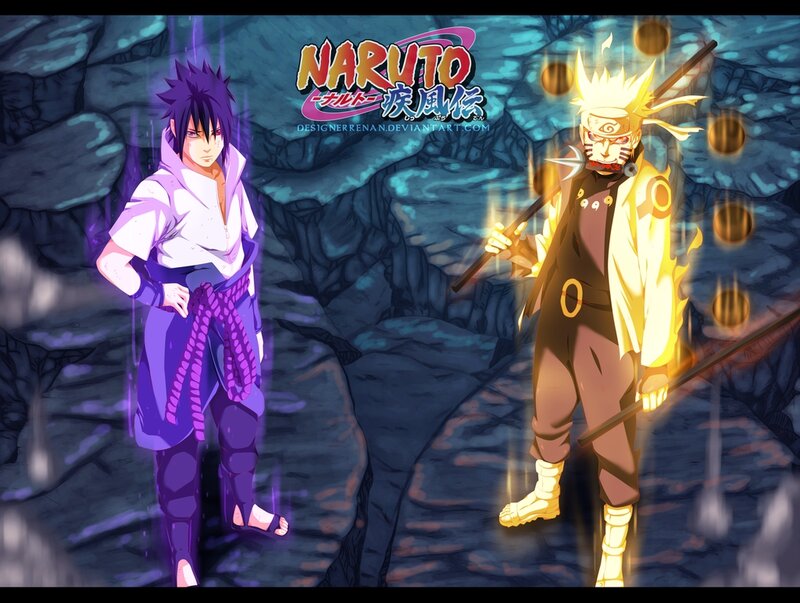 Two Anime Characters Standing — Purple, Dramatic