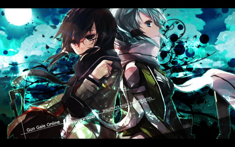 Two Anime Characters — Teal, Dramatic, Night