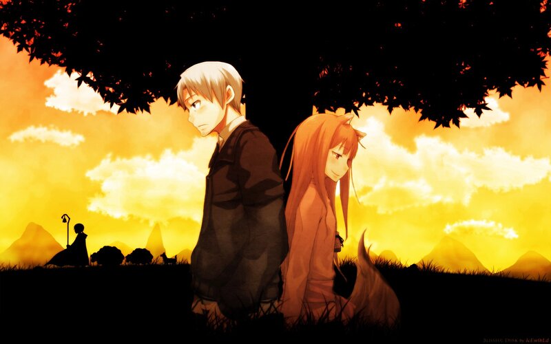 Two Anime Characters under Tree