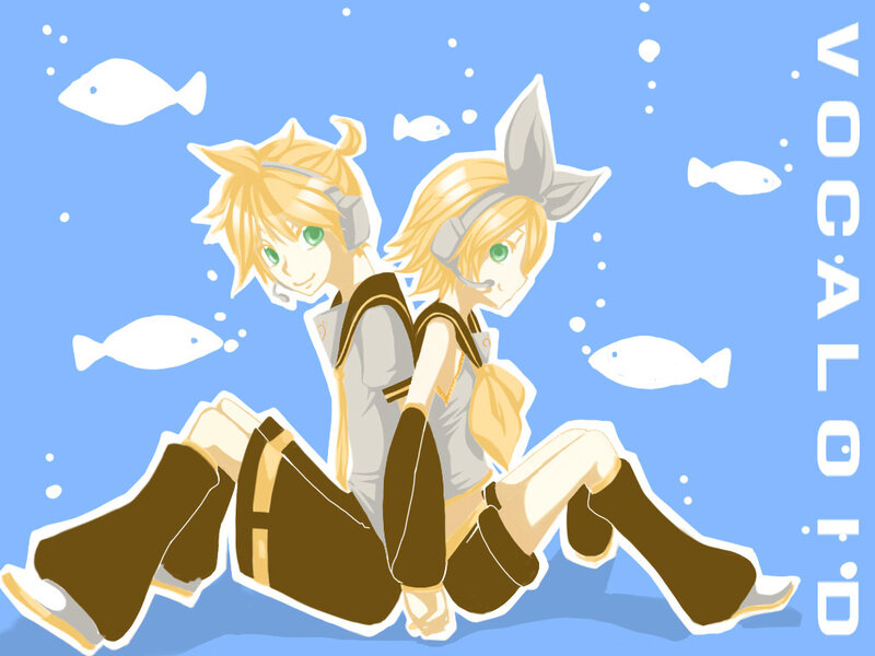 Two Anime Characters Underwater — Blue, Calm