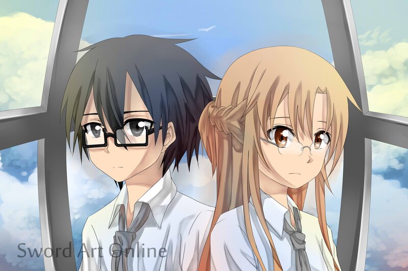 Two Anime Characters — White, Calm, Afternoon, Glasses