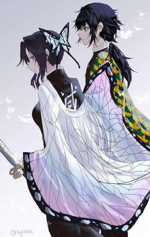 Two Anime Characters — White, Calm, Butterfly